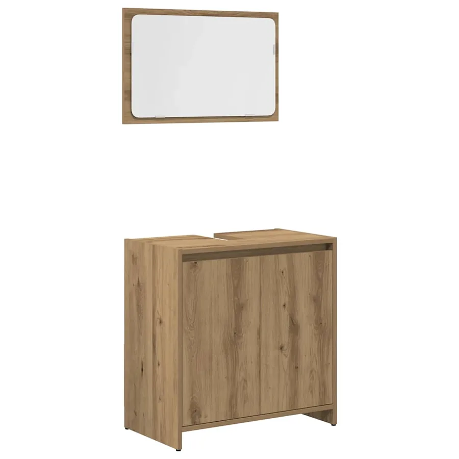 Ensemble de meubles salle de bain 3 pcs bois d'ingénierie - 5
