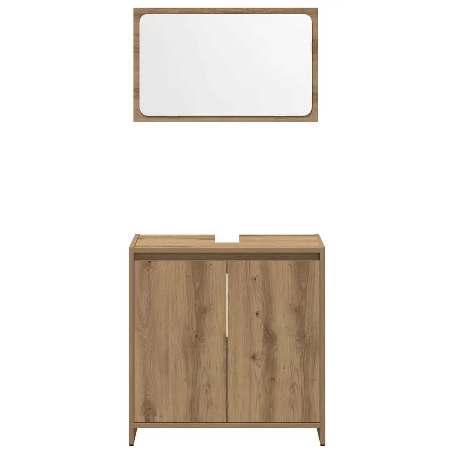 Ensemble de meubles salle de bain 3 pcs bois d'ingénierie - 7
