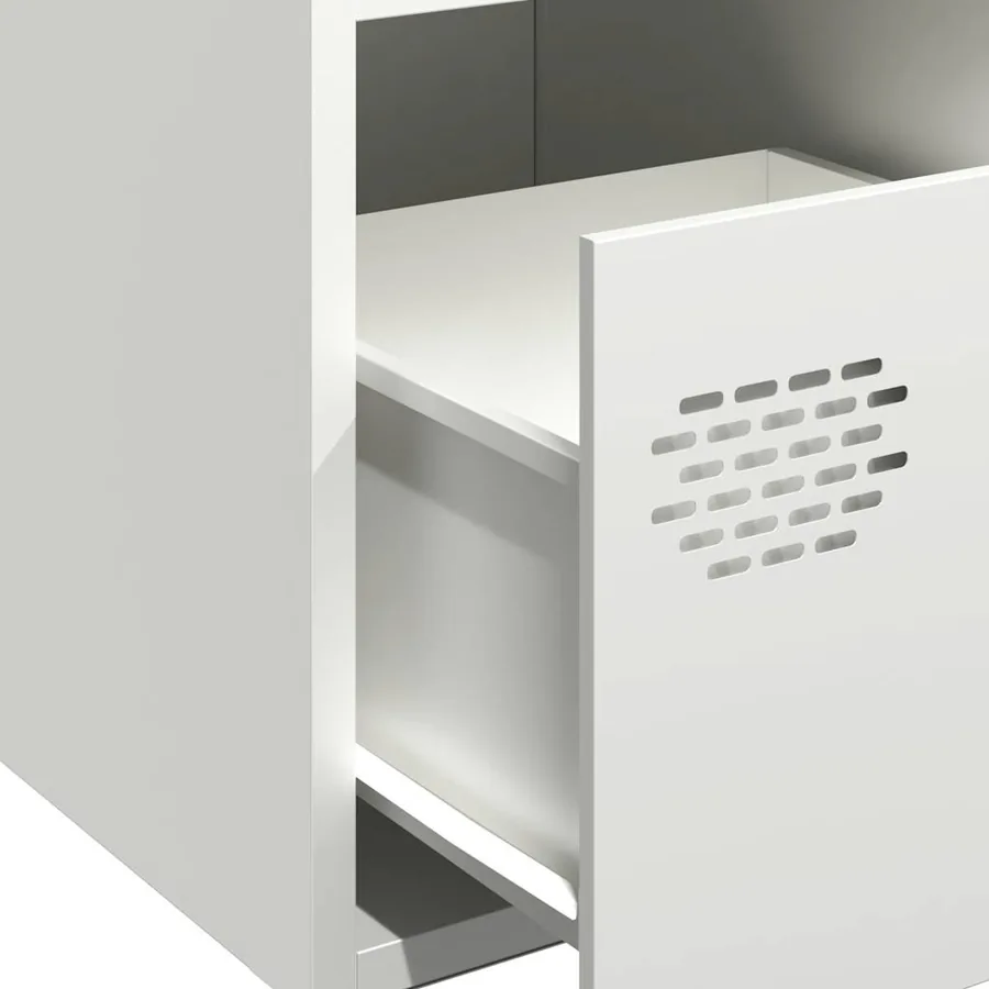 Buffet blanc 35x39x73,5 cm acier laminé à froid - 9
