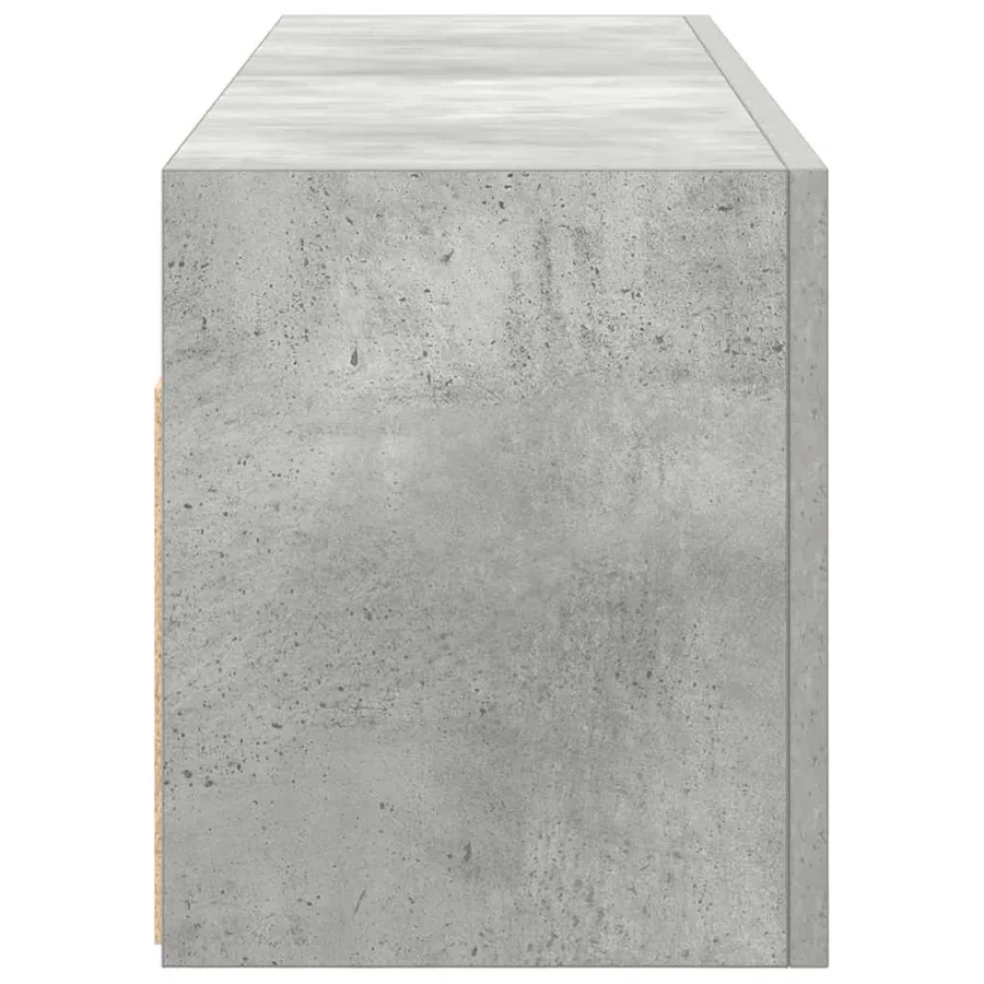 Armoire murale de bain gris béton 100x25x30cm bois d'ingénierie - 7