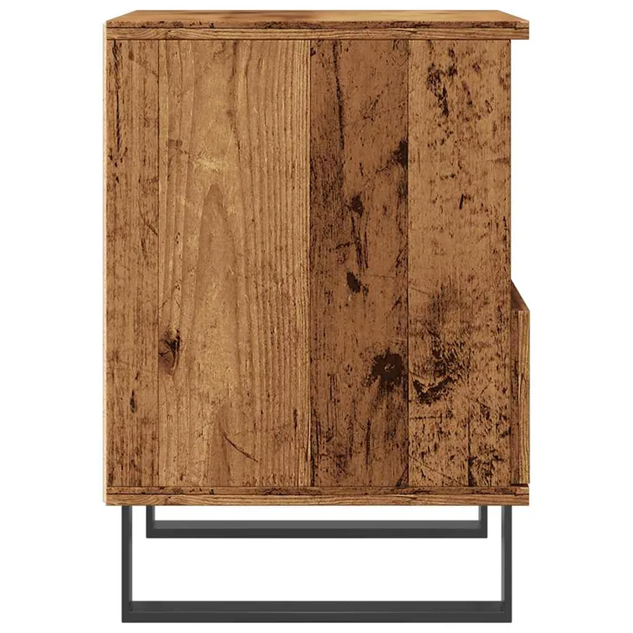 Table de chevet vieux bois 40x35x50 cm bois d’ingénierie - 6