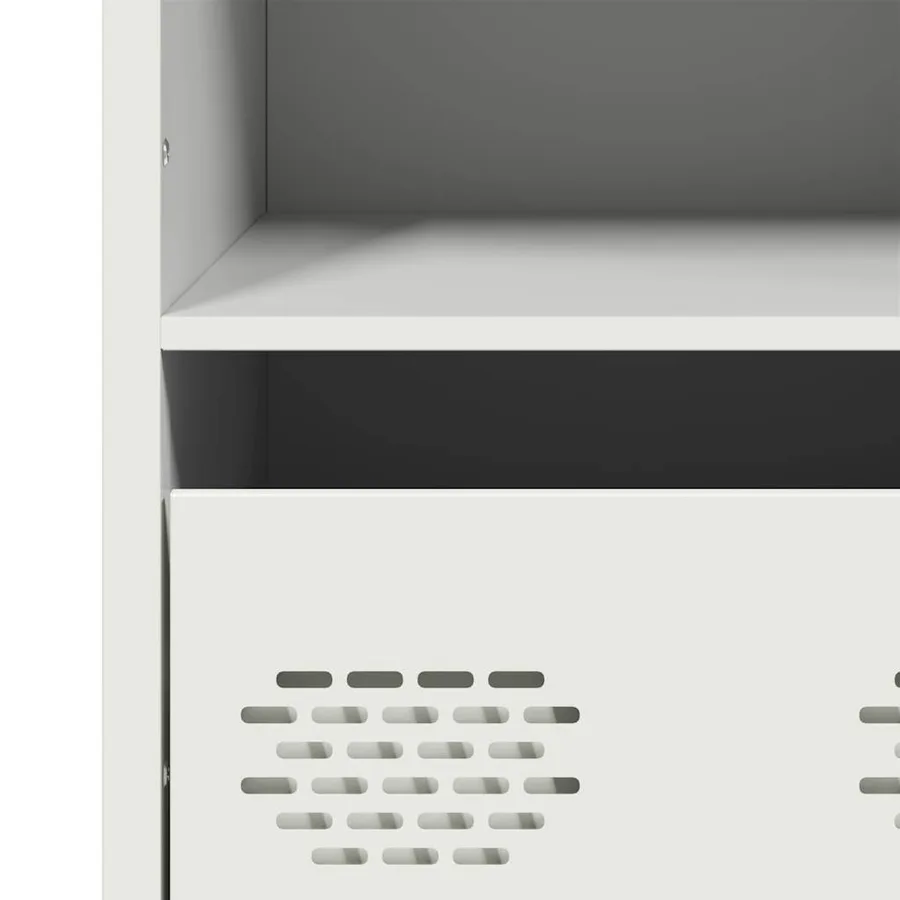 Buffet haut blanc 35x39x103,5 cm acier - 10
