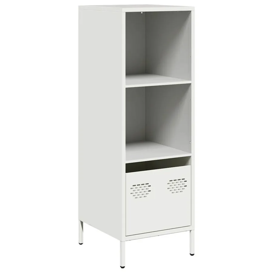 Buffet haut blanc 35x39x103,5 cm acier - 2