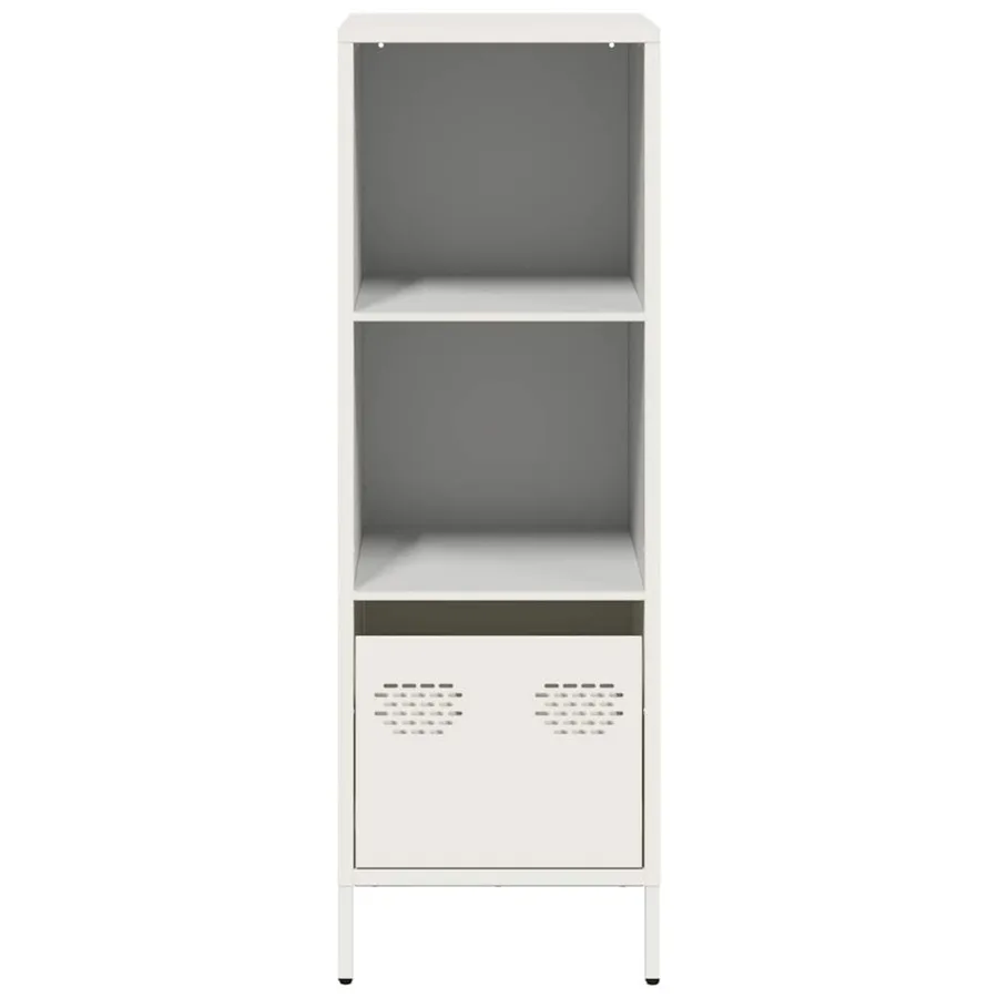 Buffet haut blanc 35x39x103,5 cm acier - 5