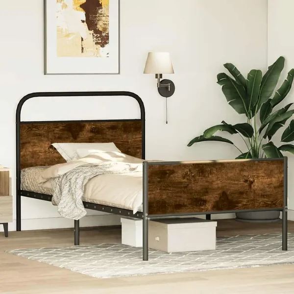 Cadre de lit sans matelas 100x200 cm chêne sonoma