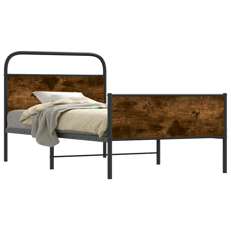 Cadre de lit sans matelas 100x200 cm chêne sonoma - 2