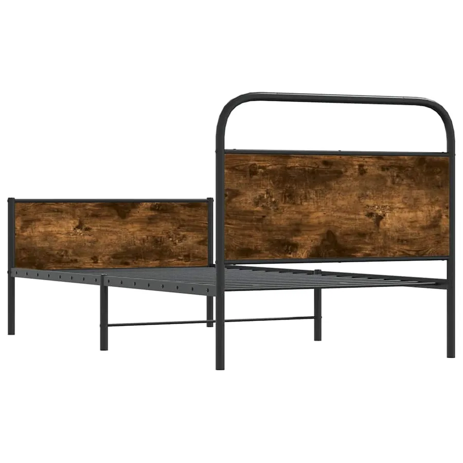 Cadre de lit sans matelas 100x200 cm chêne sonoma - 7
