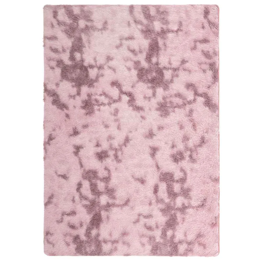 Tapis Shaggy à poils longs NAVARRA rose poudré 120x170 cm - 2