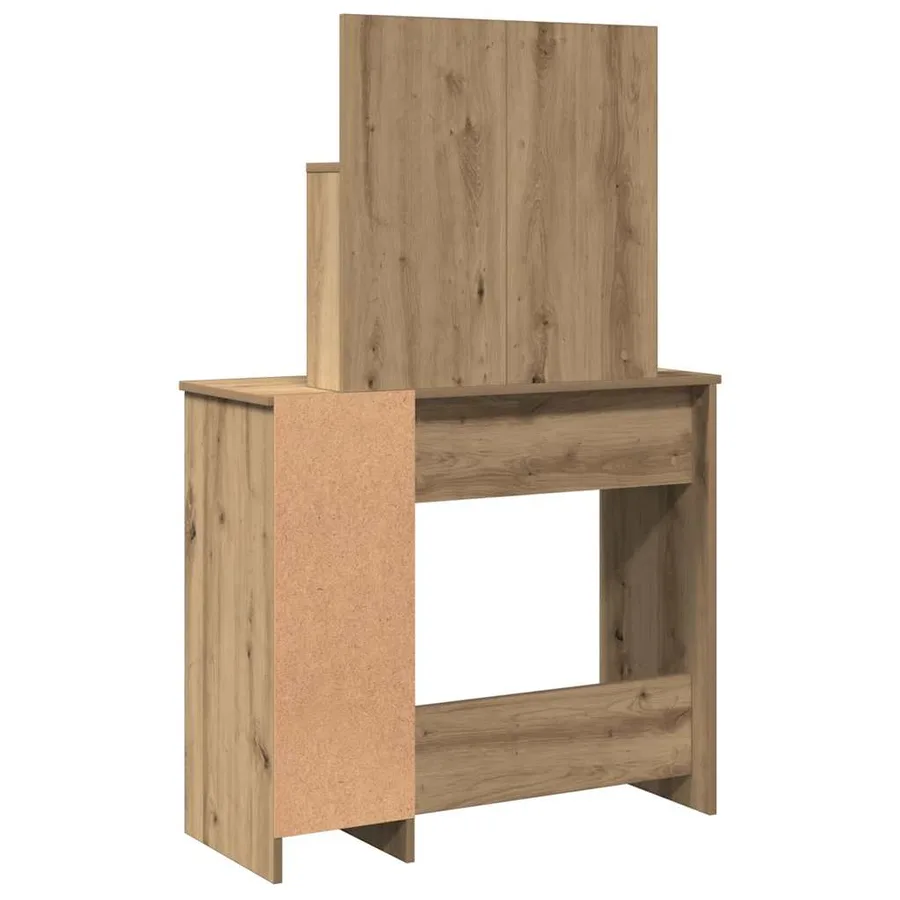 Coiffeuse avec LED chêne artisanal 86,5x35x136 cm - 8