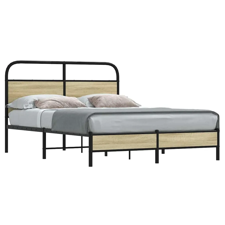 Cadre de lit sans matelas 120x200 cm chêne sonoma