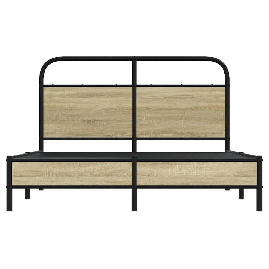 Cadre de lit sans matelas 120x200 cm chêne sonoma - 5