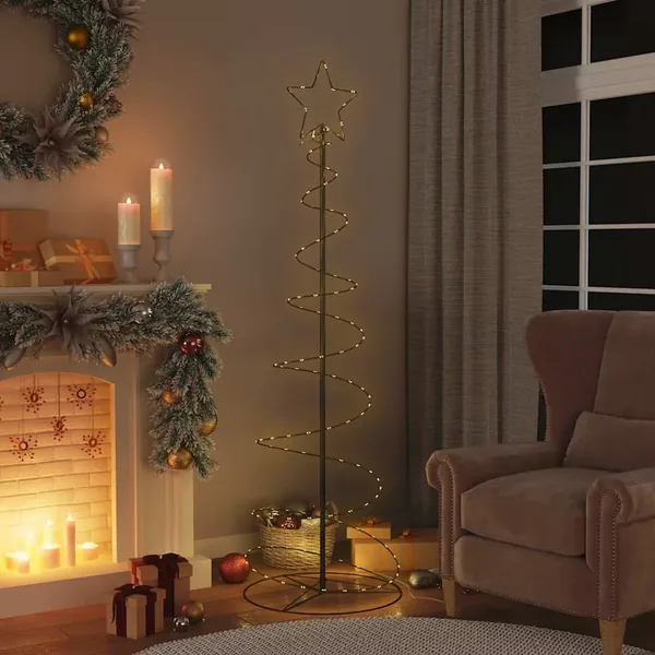Sapin de Noël à LED 120 LED blanc chaud 180 cm