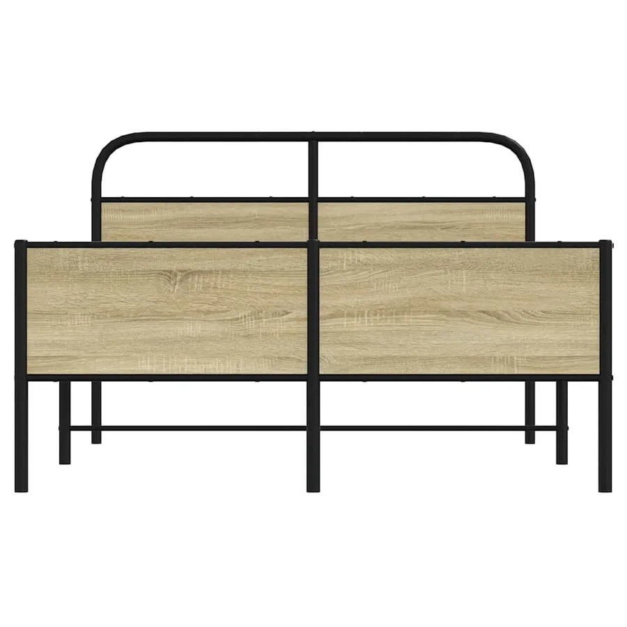 Cadre de lit sans matelas 120x190 cm cm chêne sonoma - 5