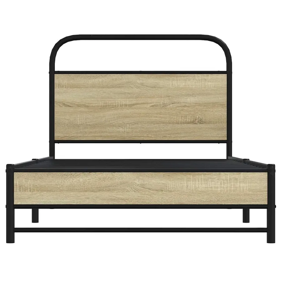 Cadre de lit sans matelas 100x190 cm chêne sonoma - 5