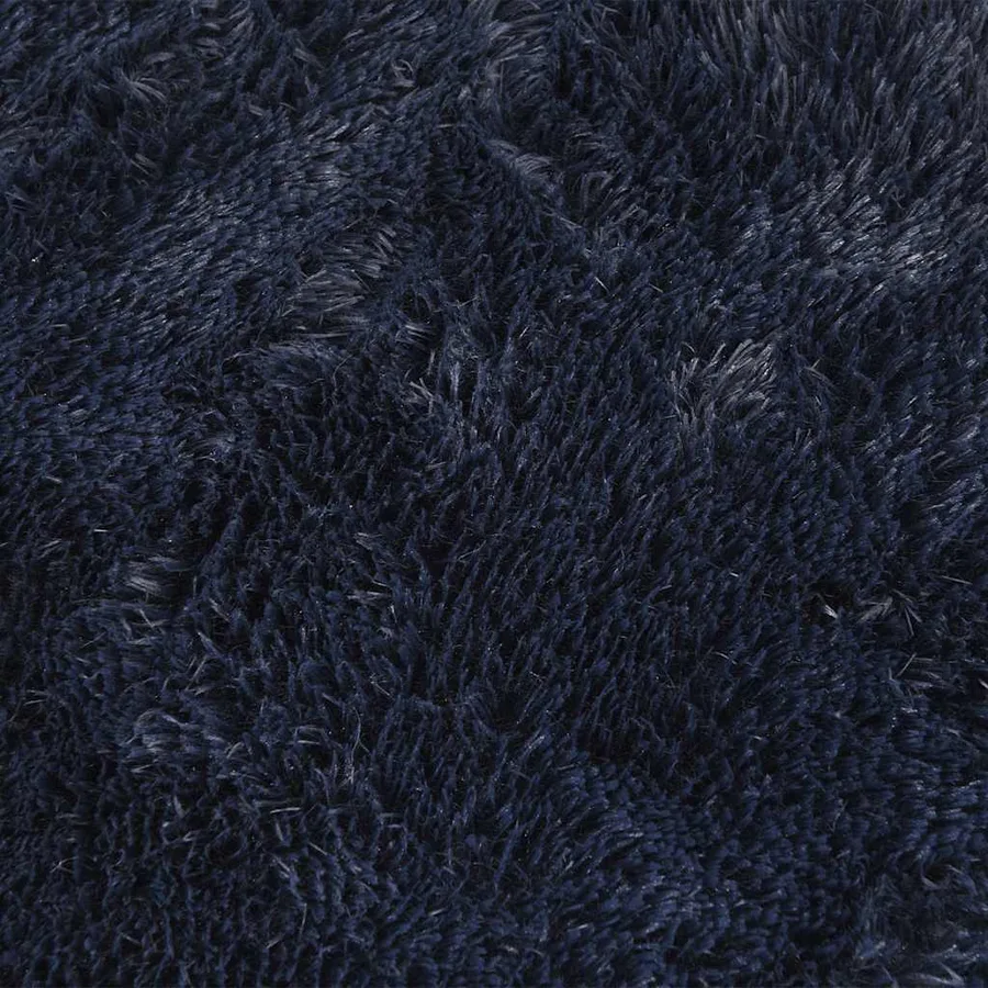 Tapis shaggy à poils longs NAVARRA bleu marine 80x150 cm - 9