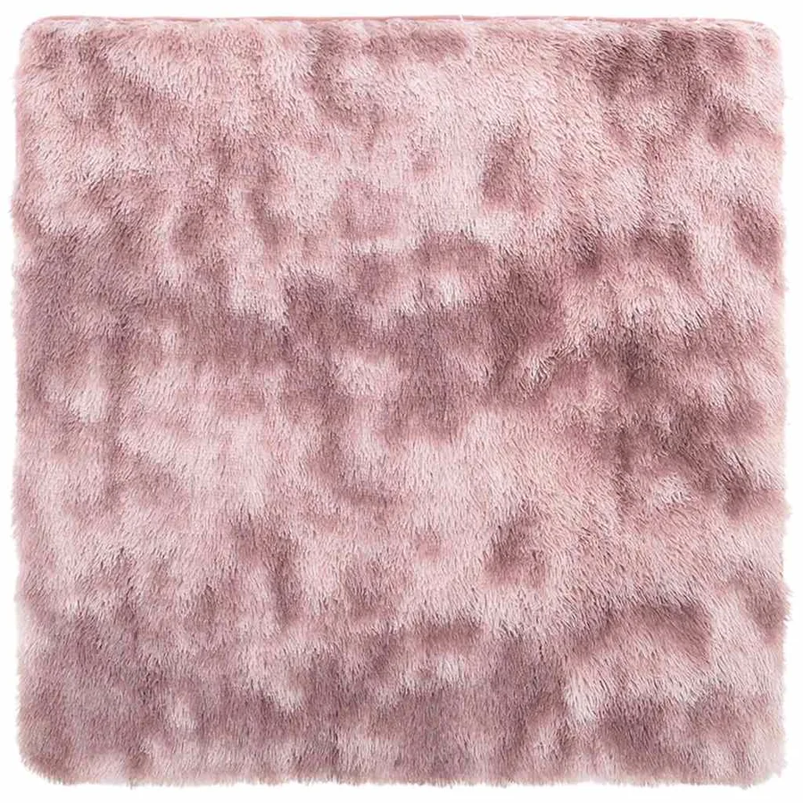 Tapis Shaggy à poils longs NAVARRA rose poudré 160x160 cm - 2