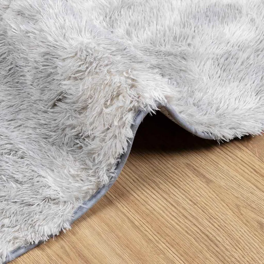 Tapis Shaggy à poils longs NAVARRA gris argenté 60x100 cm - 5