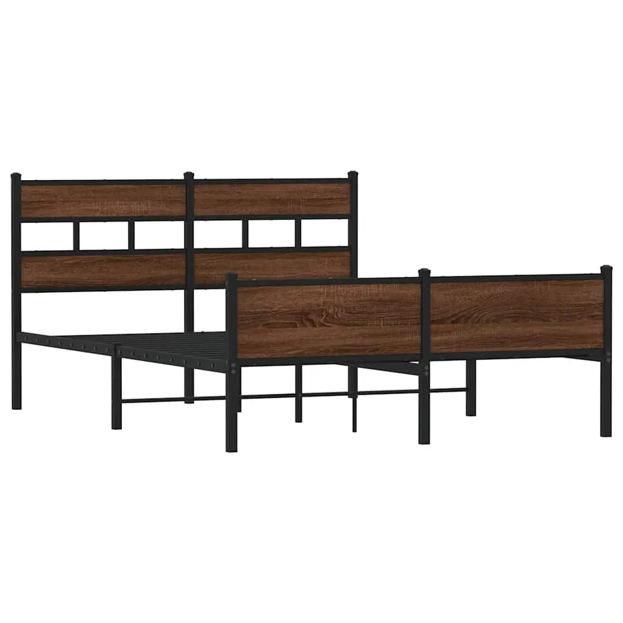Cadre de lit sans matelas chêne marron 140x200 cm - 3