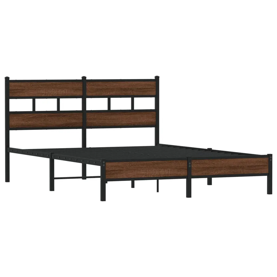 Cadre de lit sans matelas chêne marron 160x200 cm - 3