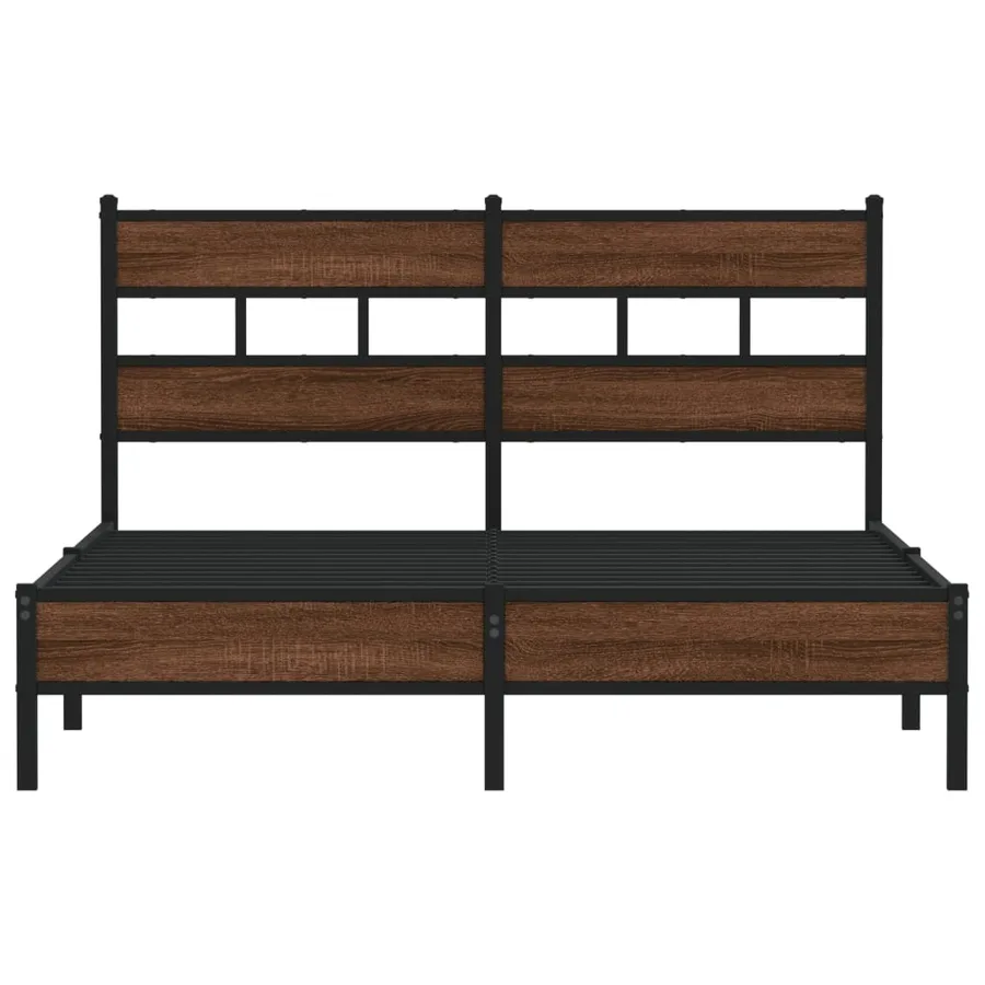 Cadre de lit sans matelas chêne marron 160x200 cm - 4