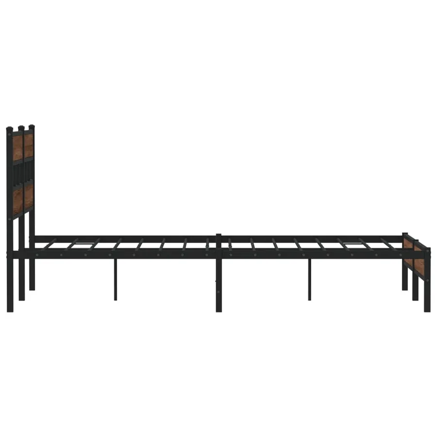 Cadre de lit sans matelas chêne marron 160x200 cm - 5