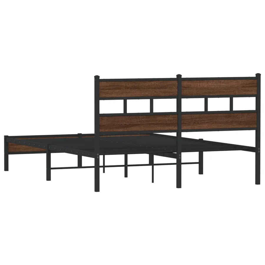 Cadre de lit sans matelas chêne marron 160x200 cm - 6