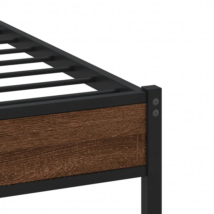 Cadre de lit sans matelas chêne marron 160x200 cm - 7
