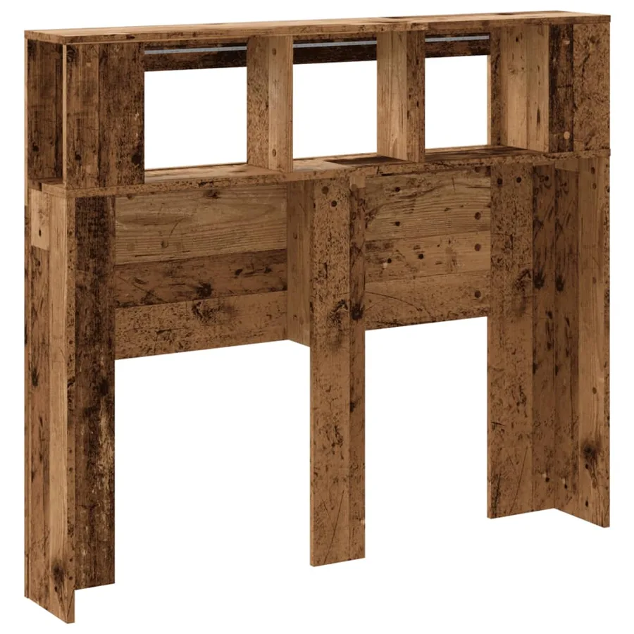 Tête de lit à LED vieux bois 120x18,5x103,5cm bois d'ingénierie - 6