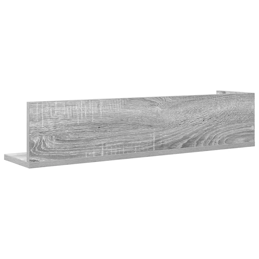 Étagères murales 2 pcs sonoma gris 75x16,5x16,5 cm - 7