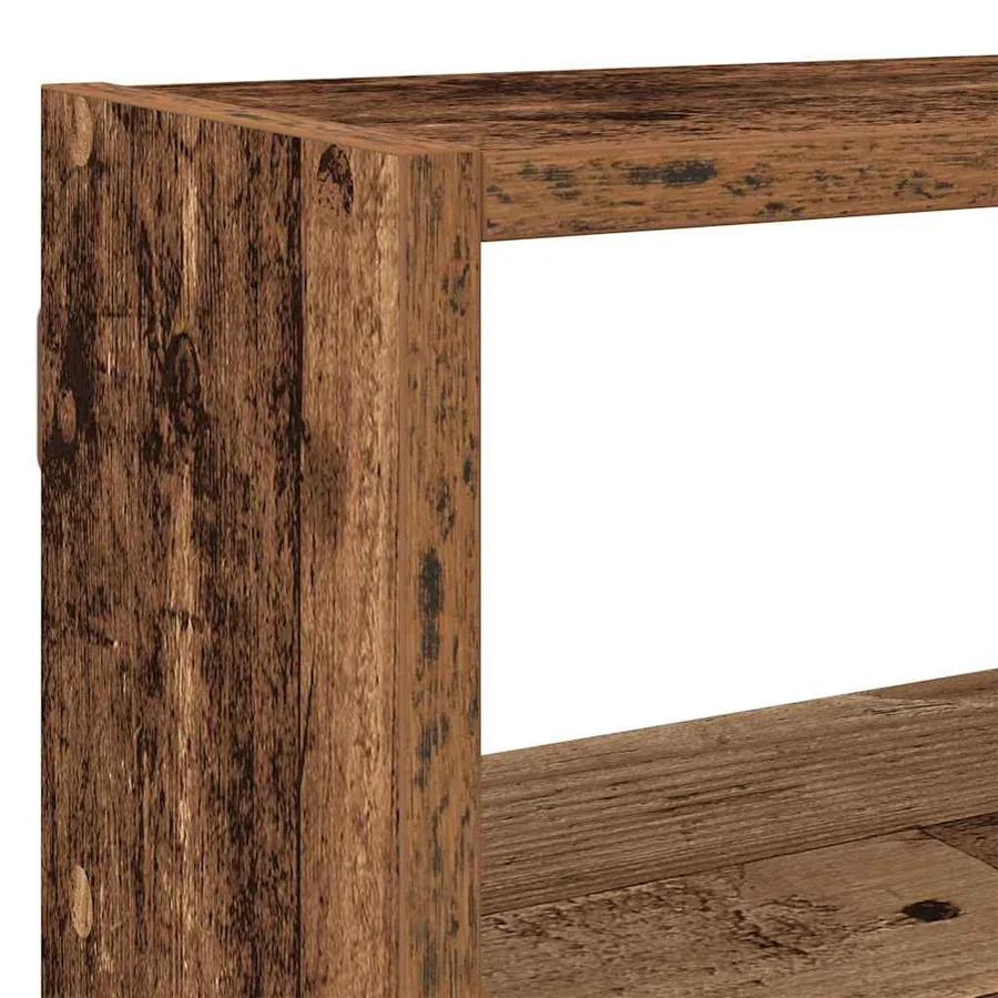 Étagère cube murale 7 compartiments vieux bois bois ingénierie - 7