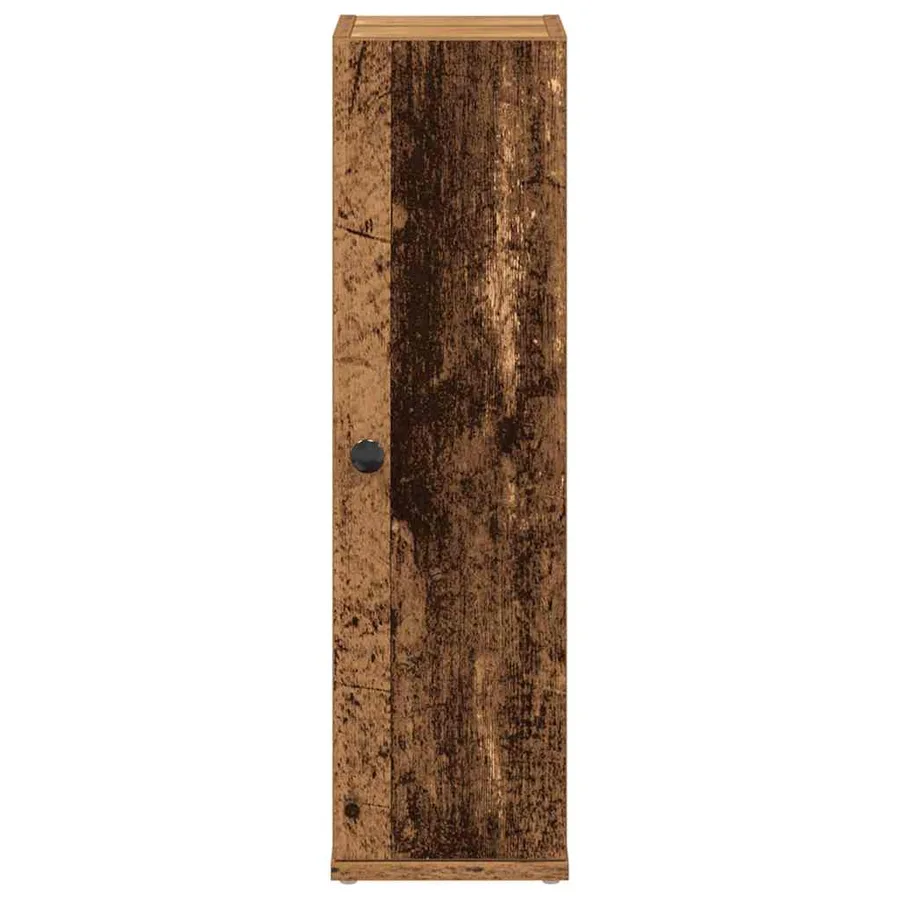 Meuble de salle de bain avec porte-rouleau vieux bois - 4