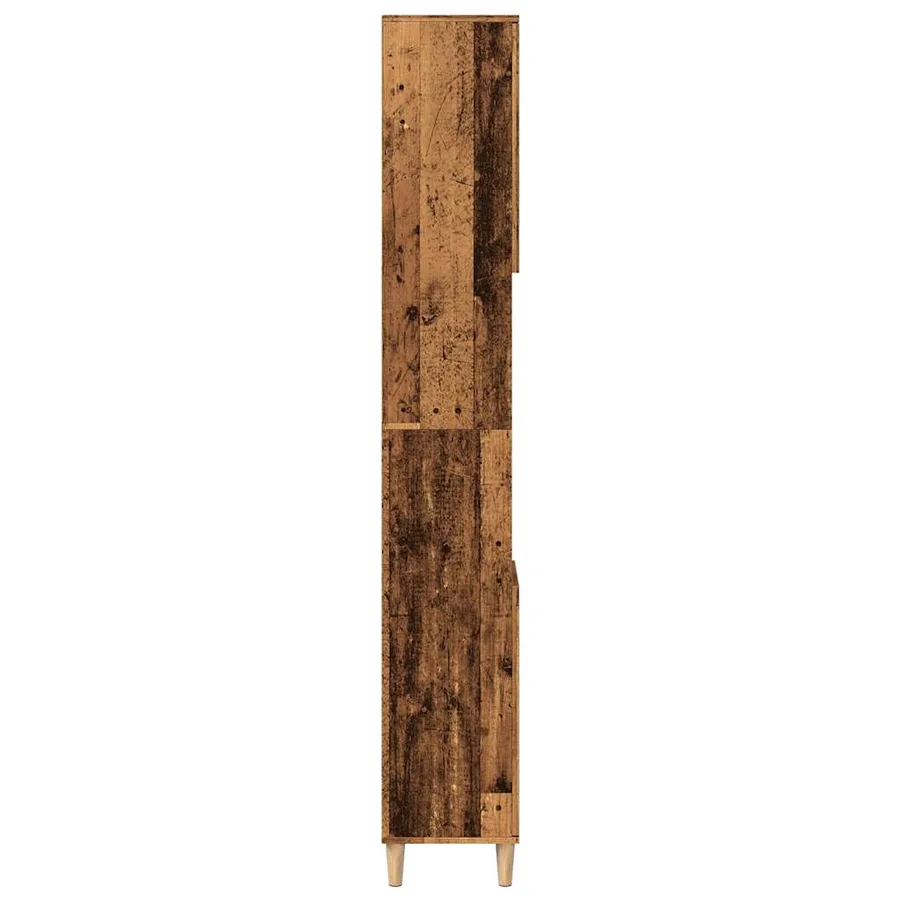 Armoire de salle de bain vieux bois 30x30x190cm bois ingénierie - 6