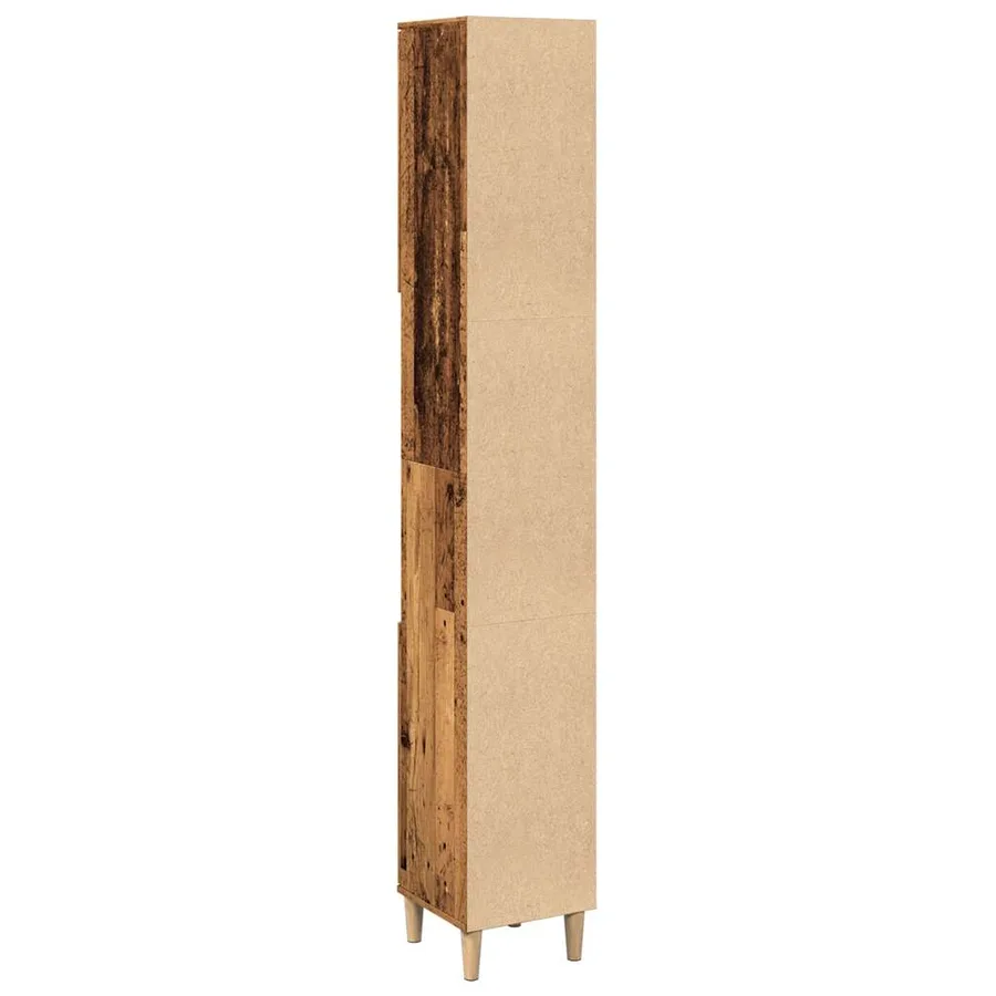Armoire de salle de bain vieux bois 30x30x190cm bois ingénierie - 7