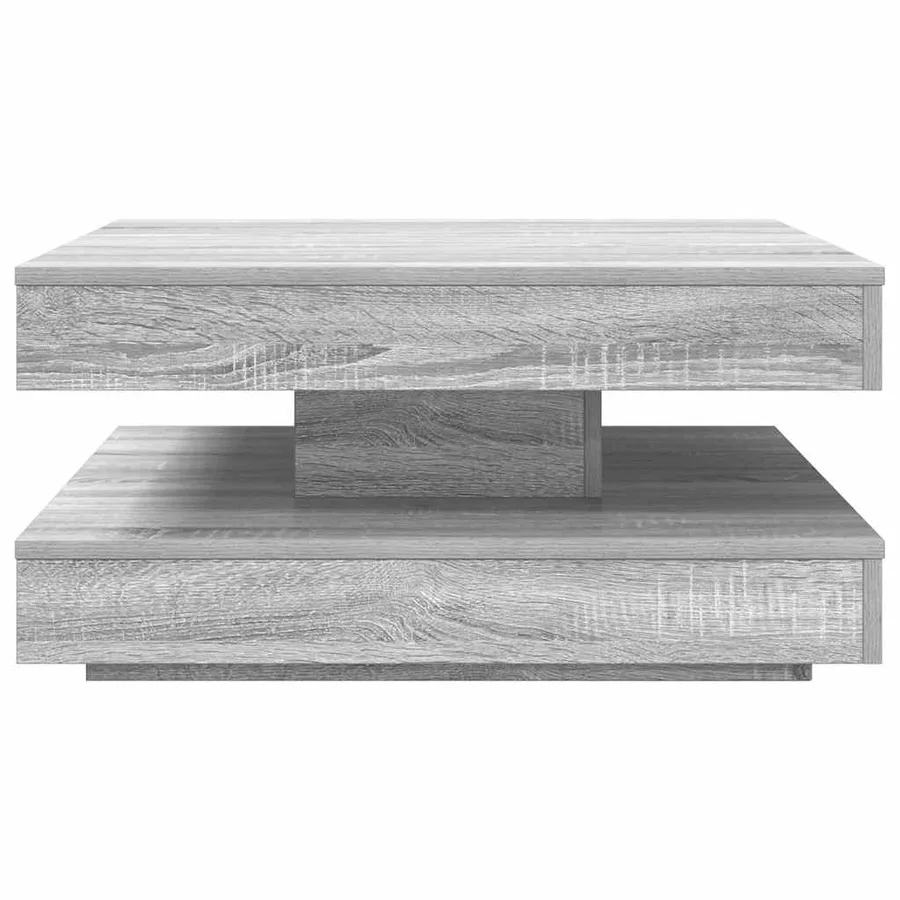 Table basse rotative à 360 degrés sonoma gris 70x70x34,5 cm - 4