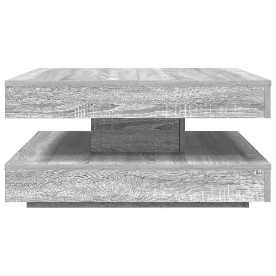 Table basse rotative à 360 degrés sonoma gris 70x70x34,5 cm - 5