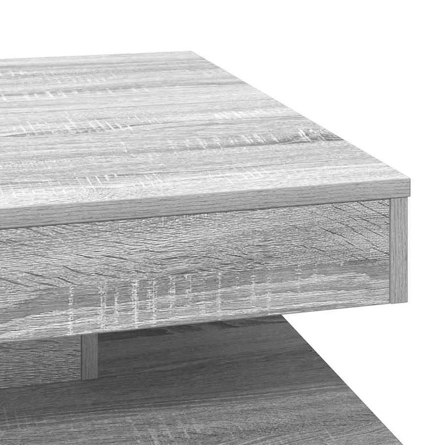 Table basse rotative à 360 degrés sonoma gris 70x70x34,5 cm - 8