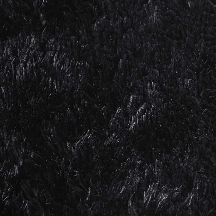 Tapis shaggy à poils longs NAVARRA Noir 200x290 cm polyester - 9