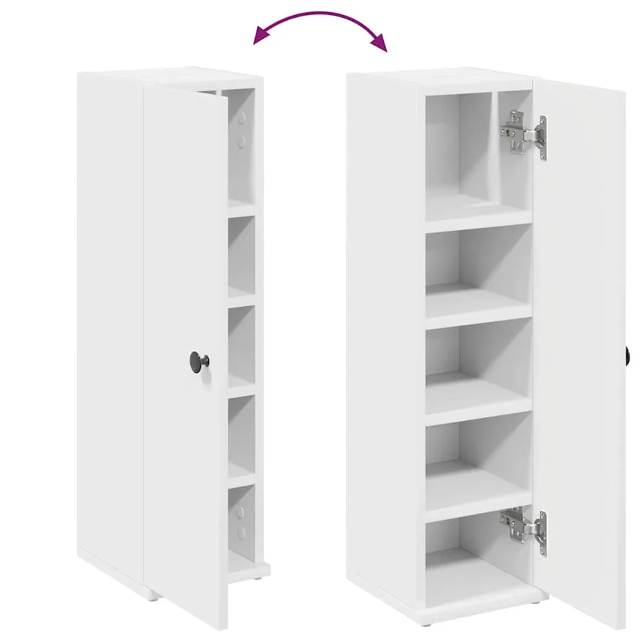 Meuble de salle de bain avec porte-rouleau blanc 20,5x22x72 cm - 8