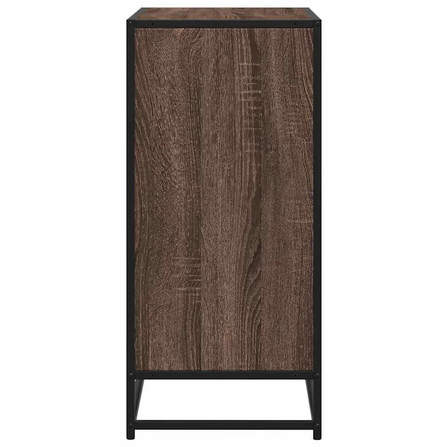 Buffet chêne marron 68x35x76 cm bois d'ingénierie - 5