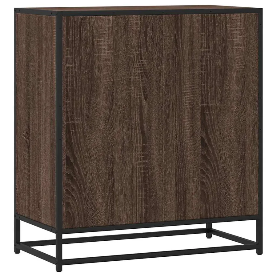 Buffet chêne marron 68x35x76 cm bois d'ingénierie - 6