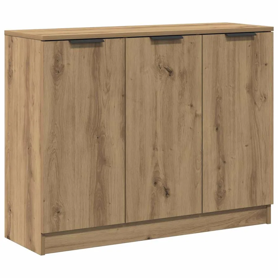 Buffet chêne artisanal 90,5x30x70 cm bois d'ingénierie - 2