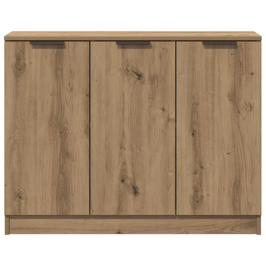Buffet chêne artisanal 90,5x30x70 cm bois d'ingénierie - 5