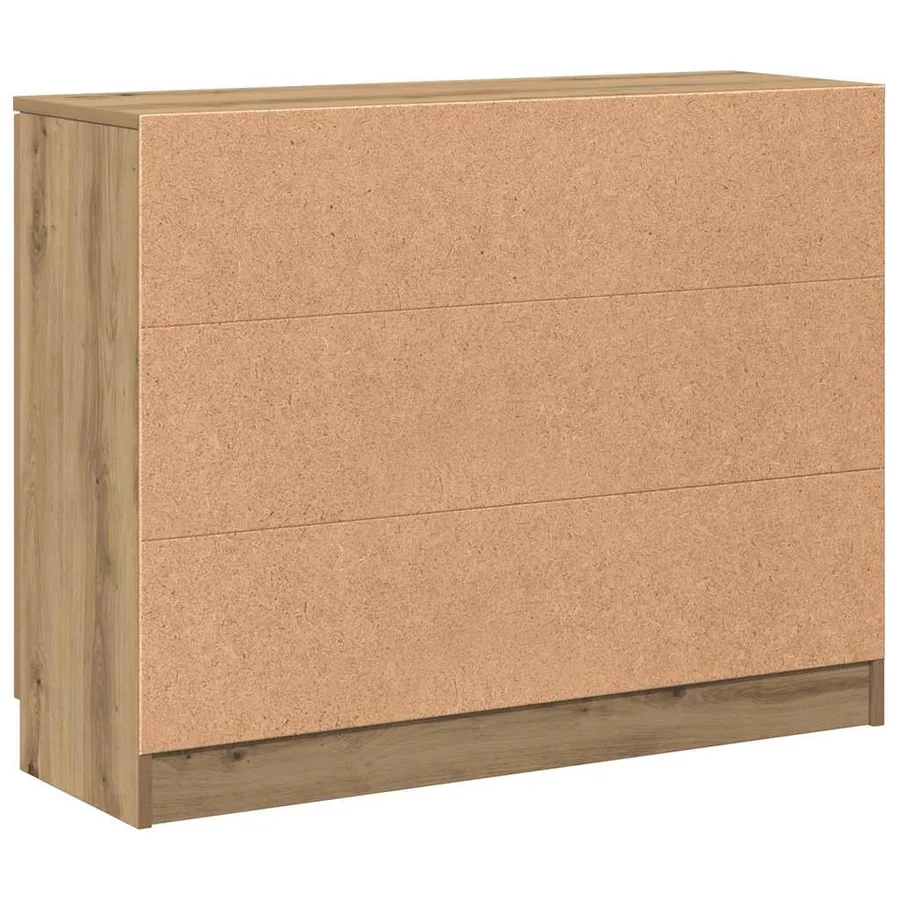 Buffet chêne artisanal 90,5x30x70 cm bois d'ingénierie - 7