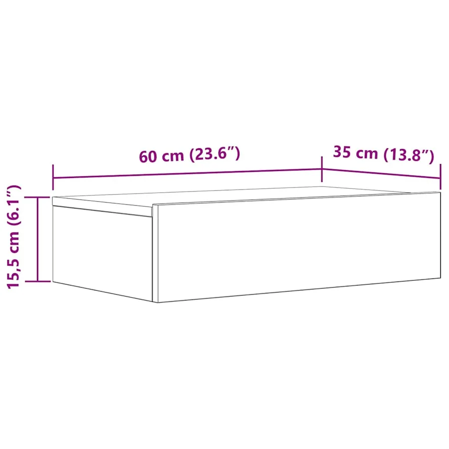 Meuble TV avec éclairages LED chêne artisanal 60x35x15,5 cm - 15