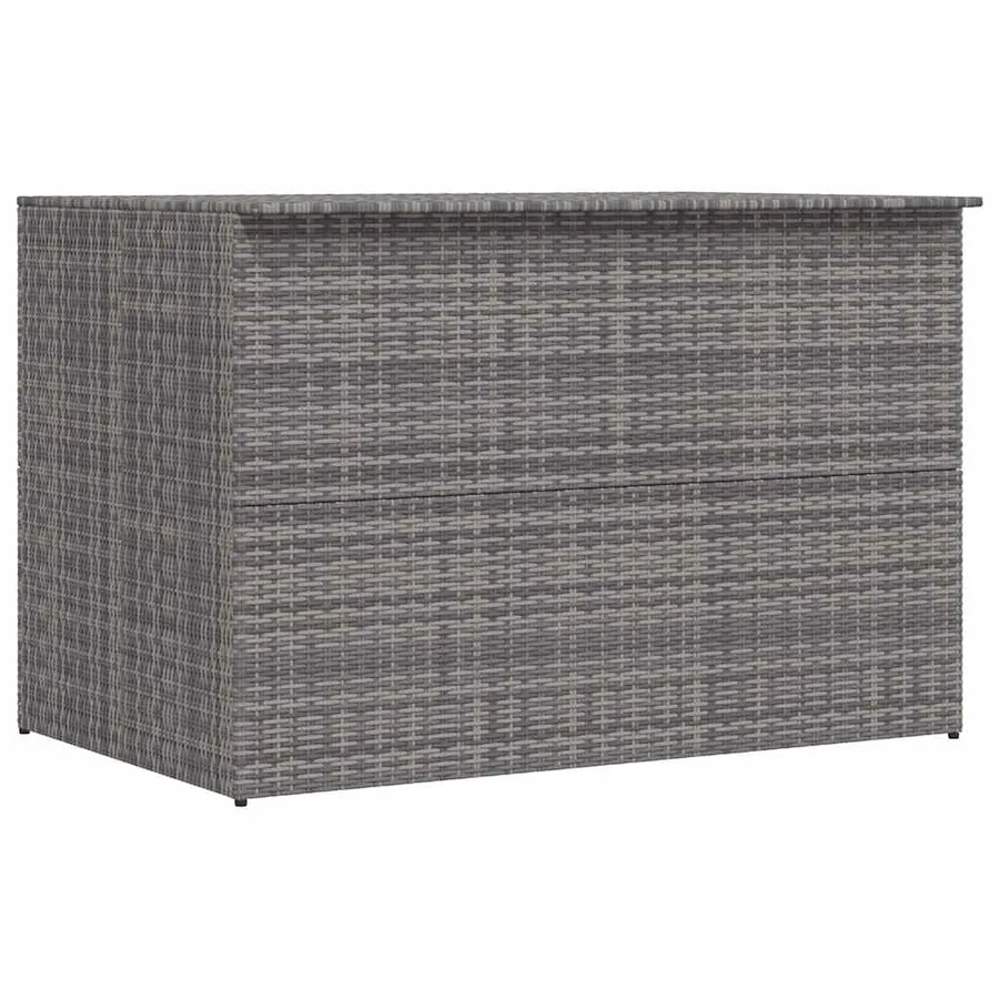 Boîte de rangement de jardin gris 150x100x100 cm résine tressée