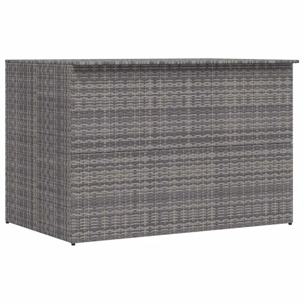 Garden Storage Box Grey 150x100x100 cm Poly Rattan