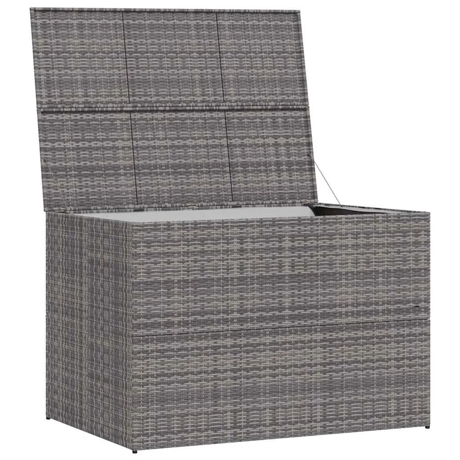 Garden Storage Box Grey 150x100x100 cm Poly Rattan - 5