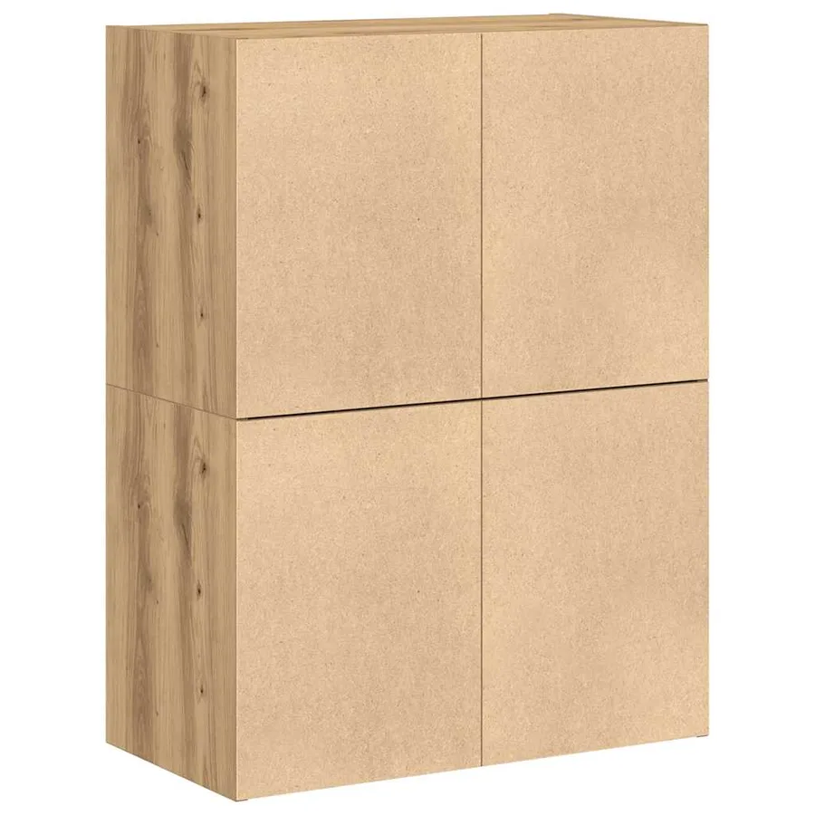 Armoires avec 2 tiroirs 2 pcs chêne artisanal bois d'ingénierie - 7