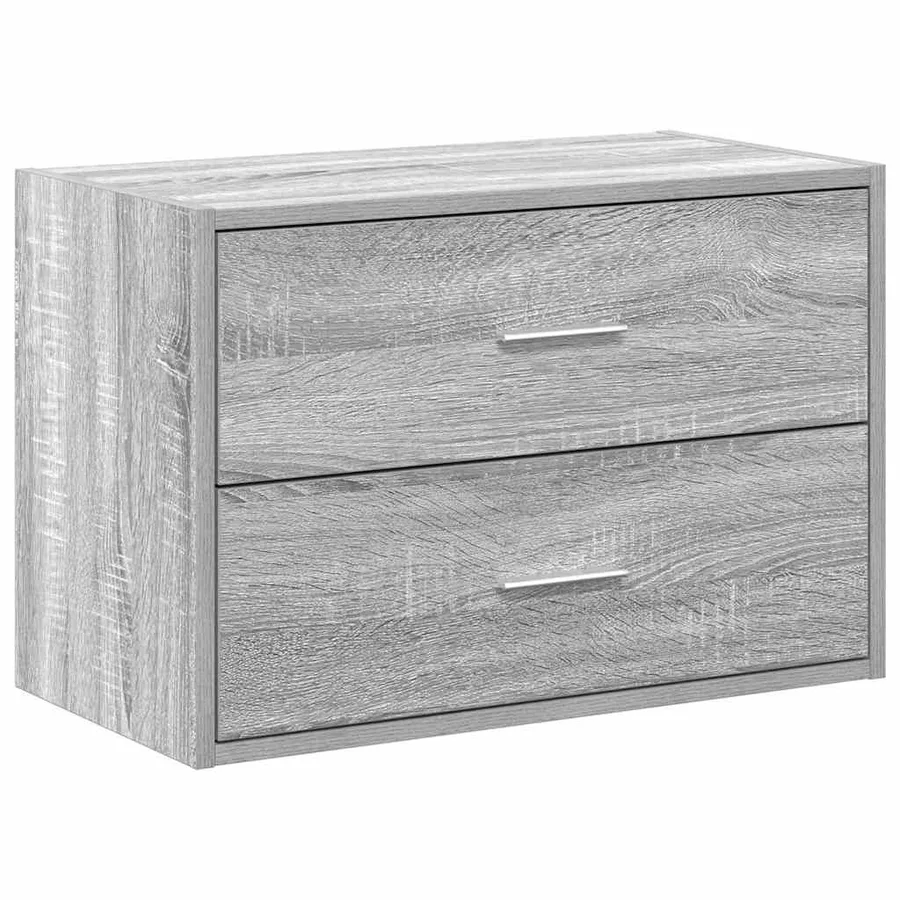 Armoire avec 2 tiroirs sonoma gris 60x31x40cm bois d'ingénierie - 2