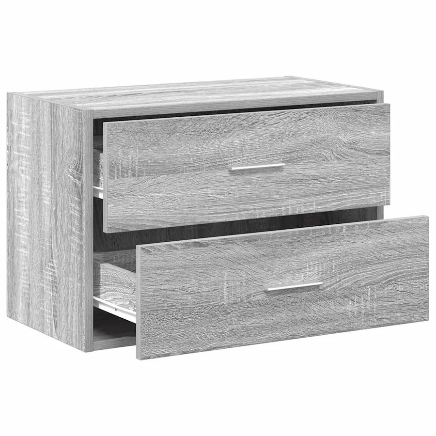 Armoire avec 2 tiroirs sonoma gris 60x31x40cm bois d'ingénierie - 5